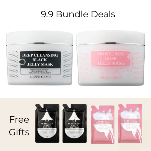 Bundle Deals - Eileen Grace Moisture Rose Jelly Mask & Deep Cleansing Black Jelly Mask - Eileen Grace Malaysia Official Store