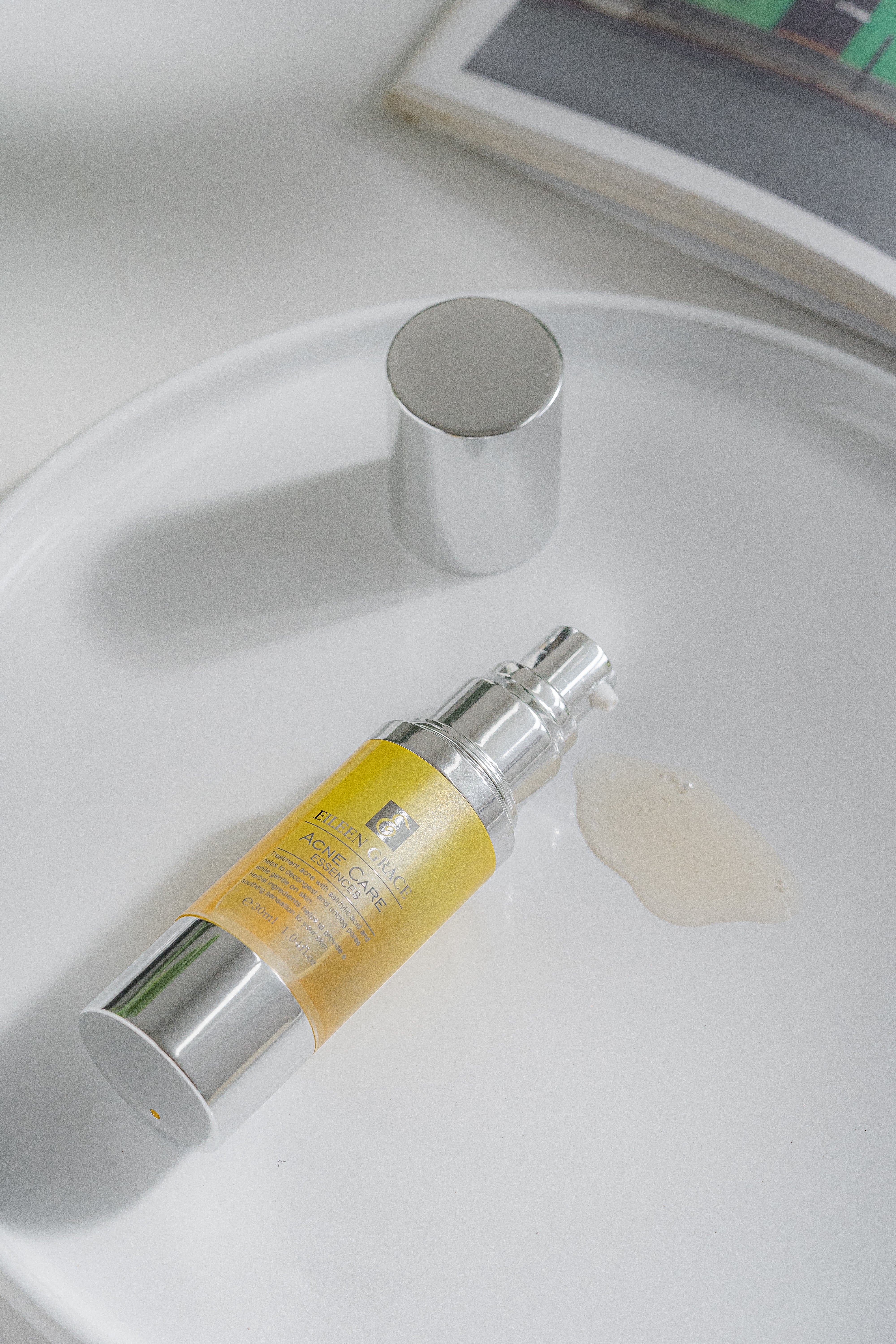 Eileen Grace Acne Care Essence serum bottle for pimple treatment - gentle on sensitive skin