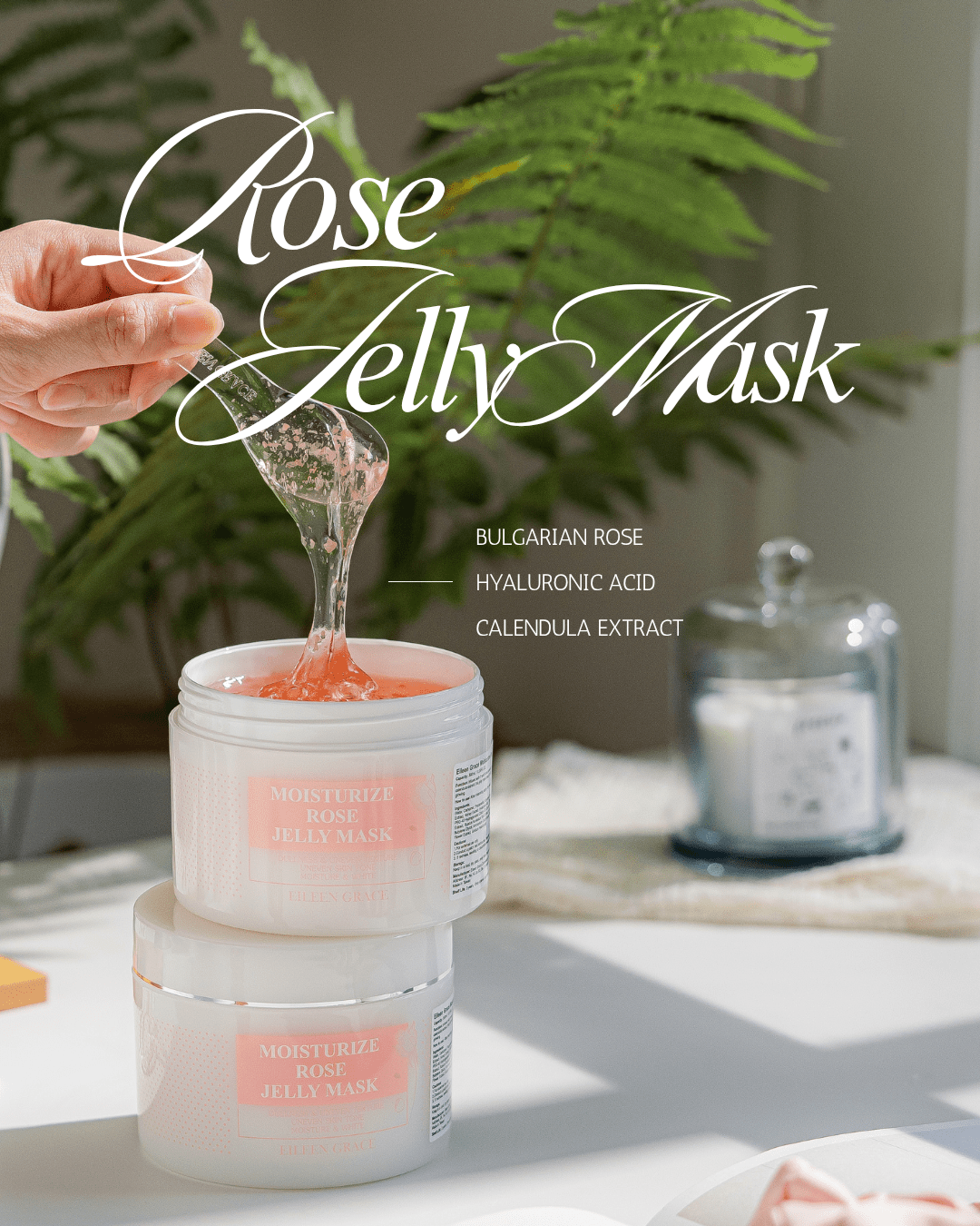 Eileen Grace Moisturize Rose Jelly Mask Trial Pack 35ml - Eileen Grace Malaysia Official Store