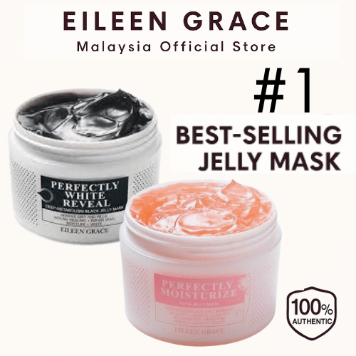 [Free Cleanser x1] Bundle deals - Eileen Grace Moisture Rose Jelly Mask & Deep Cleansing Black Jelly Mask 300ml - Eileen Grace Malaysia Official Store