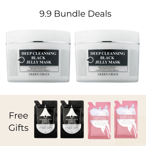 Bundle Deals - Eileen Grace Moisture Rose Jelly Mask & Deep Cleansing Black Jelly Mask - Eileen Grace Malaysia Official Store
